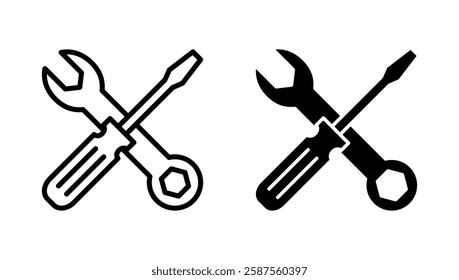 Repair tools icon vector. tool sign and symbol. setting icon. Wrench and screwdriver. Service