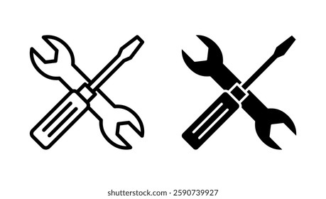 Repair tools icon vector. tool sign and symbol. setting icon. Wrench and screwdriver. Service