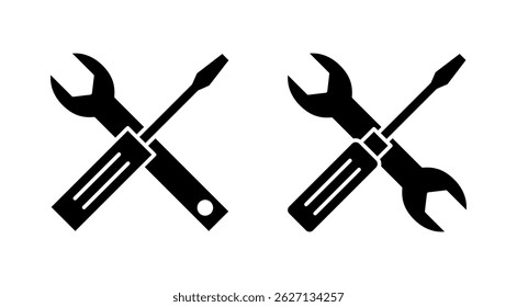 Repair tools icon vector. tool sign and symbol. setting icon. Wrench and screwdriver. Service