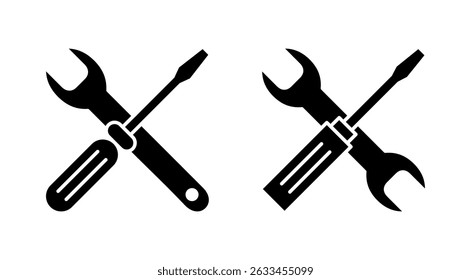 Repair tools icon vector. tool sign and symbol. setting icon. Wrench and screwdriver. Service