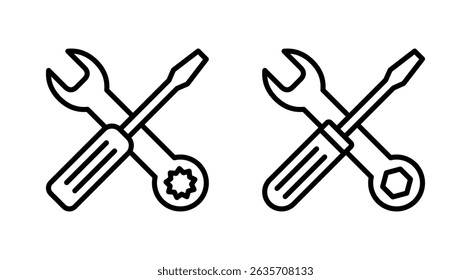 Repair tools icon vector. tool sign and symbol. setting icon. Wrench and screwdriver. Service