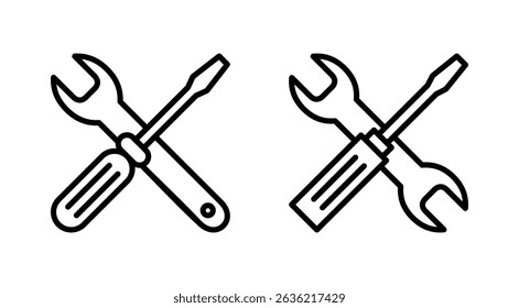 Repair tools icon vector. tool sign and symbol. setting icon. Wrench and screwdriver. Service