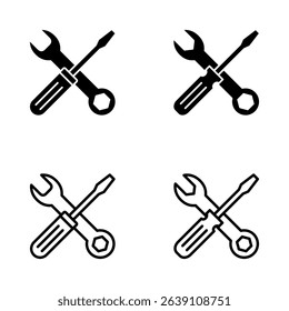 Repair tools icon vector. tool sign and symbol. setting icon. Wrench and screwdriver. Service