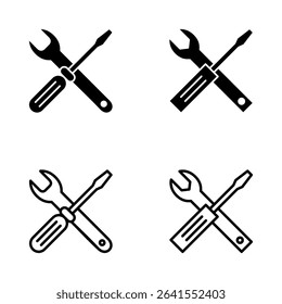 Repair tools icon vector. tool sign and symbol. setting icon. Wrench and screwdriver. Service