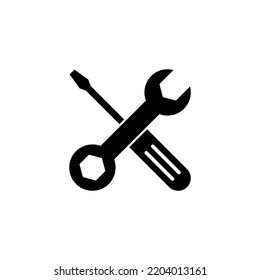 Repair tools icon vector for web and mobile app. tool sign and symbol. setting icon. Wrench and screwdriver. Service