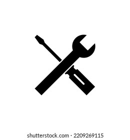 Repair tools icon vector for web and mobile app. tool sign and symbol. setting icon. Wrench and screwdriver. Service
