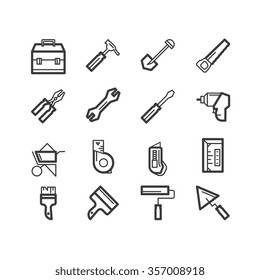 Repair tools icons. repair and construction icons. design icons.
