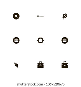 Repair Tools icons set. brush, detail, gear and settings
