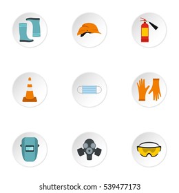 Repair tools icons set. Flat illustration of 9 repair tools vector icons for web