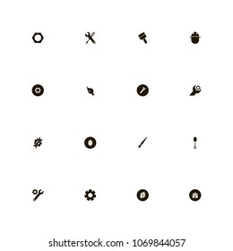 Repair Tools icons set. foreman, wrench, screwdriver and paint