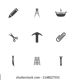 repair tools icons set - maintenance sign and symbols