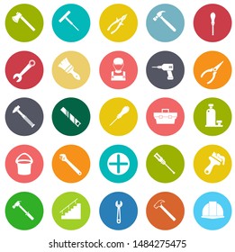 repair tools icons set - maintenance sign and symbols