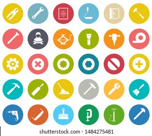 repair tools icons set - maintenance sign and symbols