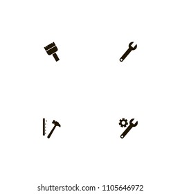 Repair Tools icons set. paint, painting, wrench and gear