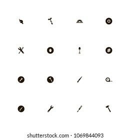 Repair Tools icons set. screw, shovel, gear and wrench