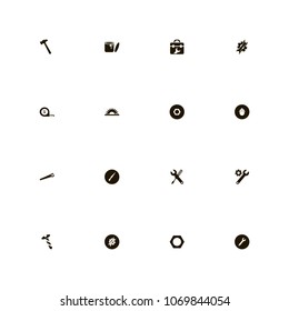 Repair Tools icons set. tool box, hammer, settings and paint