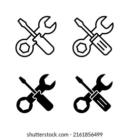Repair tools icons vector. tool sign and symbol. vectorting icon. Wrench and screwdriver. Service