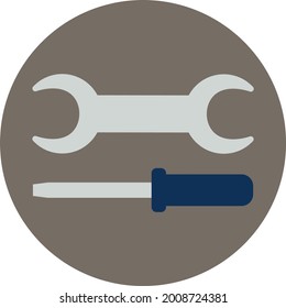 Reparaturwerkzeuge, Illustration, Vektorgrafik auf weißem Hintergrund.