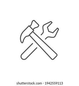 Repair tools line outline icon