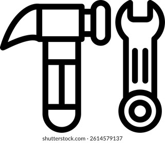 Repair Tools Line Vector Icon Design