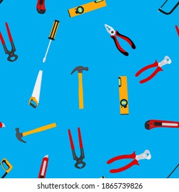 Fondo del patrón sin inconvenientes de las herramientas de reparación. Ilustración vectorial.