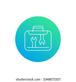 repair tools, service icon, linear style