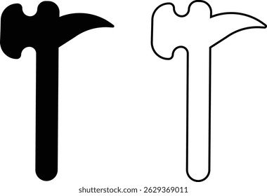Repair tools and service icon set. Wrench, screwdriver and gear setting vector collection isolated on transparent background. Spanner perfect for diy crafting, and repair projects glyph symbol.