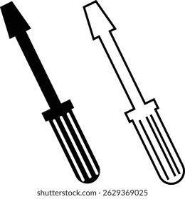 Repair tools and service icon set. Wrench, screwdriver and gear setting vector collection isolated on transparent background. Spanner perfect for diy crafting, and repair projects glyph symbol.