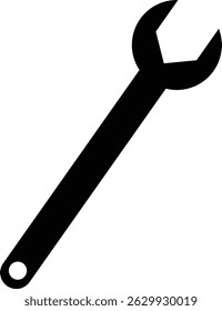 Repair tools and service icon Wrench, screwdriver and gear setting vector isolated on transparent background. Spanner perfect for diy crafting, and repair projects glyph symbol.