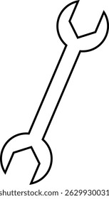 Repair tools and service icon Wrench, screwdriver and gear setting vector isolated on transparent background. Spanner perfect for diy crafting, and repair projects glyph symbol.