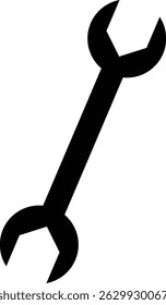 Repair tools and service icon Wrench, screwdriver and gear setting vector isolated on transparent background. Spanner perfect for diy crafting, and repair projects glyph symbol.