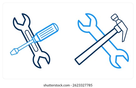 Repair Tools and Tool Kit icon concept