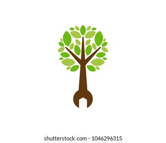 Repair Tree Icon Logo Design Element