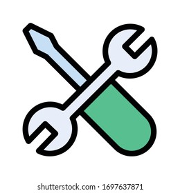 reparar icono de color plano vectorial 