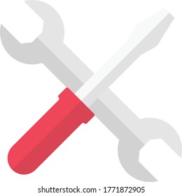 icono de reparación del vector de color plano 