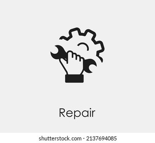 Repair vector icon. Editable stroke. Symbol in Line Art Style for Design, Presentation, Website or Apps Elements, Logo. Pixel vector graphics - Vector