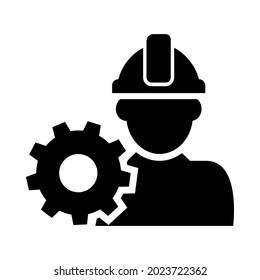 Icono de reparación del vector. símbolo de ilustración de ingeniero. signo o logotipo del taller.