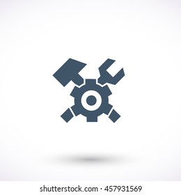 Repair vector icon. Graphic symbol for web design, logo. Isolated sign on a white background.