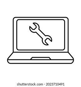 Repair vector icon. renovation illustration symbol. workshop sign or logo.