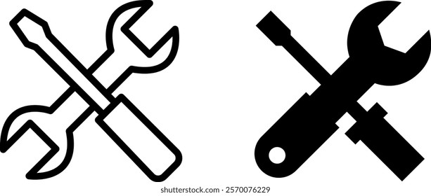 "Repair Vector Icon Set for Tools, Maintenance, and Fixing Services"