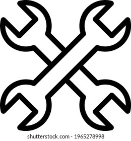 repair vector thin line  icon