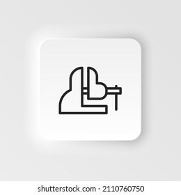 Repair, vise vector icon. Element of design tool for mobile concept and web apps vector. Thin neumorphic style vector icon for website design