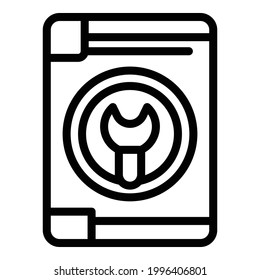 Repair washing machine icon. Outline Repair washing machine vector icon for web design isolated on white background