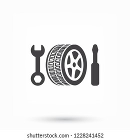 repair wheels icon. Vector  Eps 10 