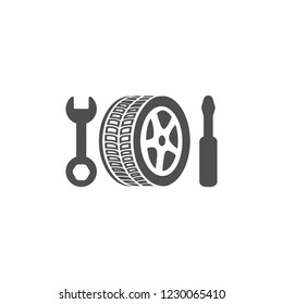 repair wheels icon. Vector  Eps 10 
