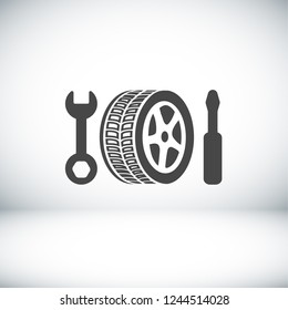 repair wheels icon. Vector  Eps 10 