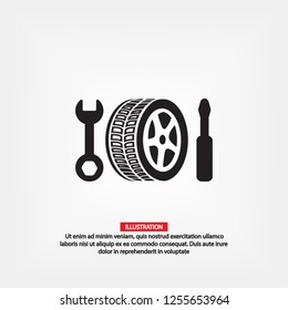repair wheels icon. Vector  Eps 10 