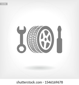 repair wheels icon. Vector Eps 10 . Lorem Ipsum Design Flat