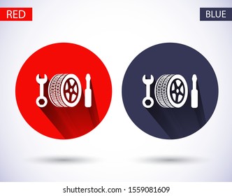 repair wheels icon. Vector Eps 10 . Lorem Ipsum Design Flat