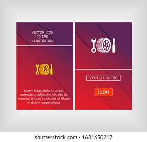 icono de reparación de ruedas. Vector Eps 10 . Plano de diseño Lorem Ipsum